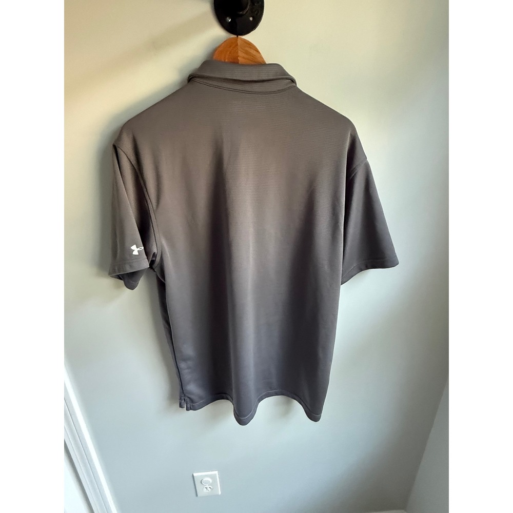 Under Armour Penn State Nittany Lions HeatGear Polo Shirt Mens XL Gray Loose Fit - Picture 2 of 3